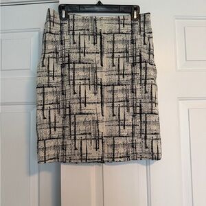 MM Lafleur Black and Cream Pencil Skirt